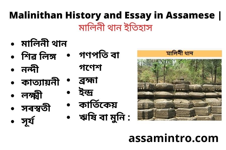 Malinithan History and Essay in Assamese