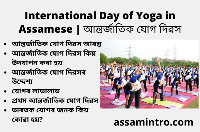 International Day of Yoga in Assamese | আন্তৰ্জাতিক যোগ দিৱস