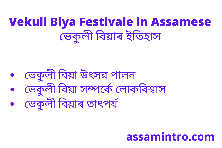 Vekuli Biya Festivale in Assamese